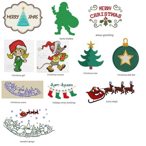 Embroidery Designs For Christmas And Other Holiday Related Items