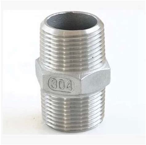 304 Stainless Steel Hex Nipple Male Fitting 12 Bsp In Pipe Fittings