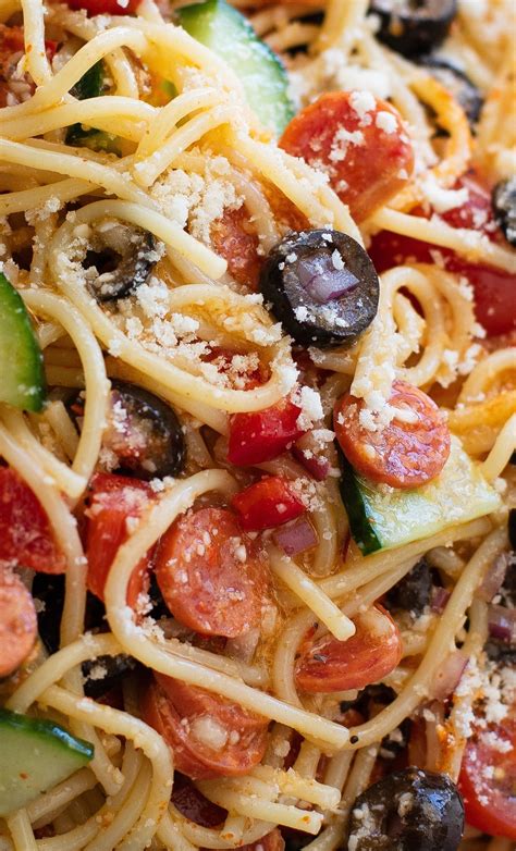 Spaghetti Salad Recipe This Tasty Cold Spaghetti Pasta Salad Is A
