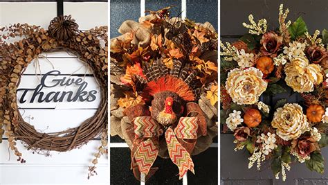 16 Whimsical Handmade Thanksgiving Wreath Designs For Your Front Door