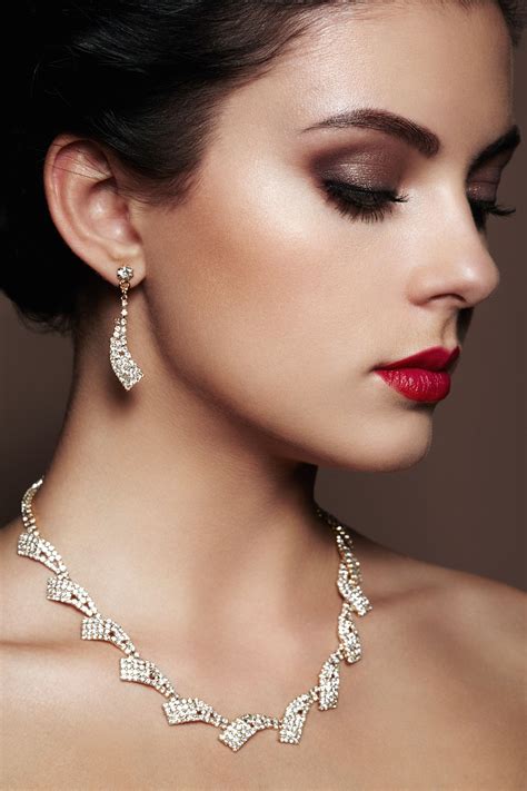 Fashion Portrait Of Young Beautiful Woman With Jewelry Beautiful