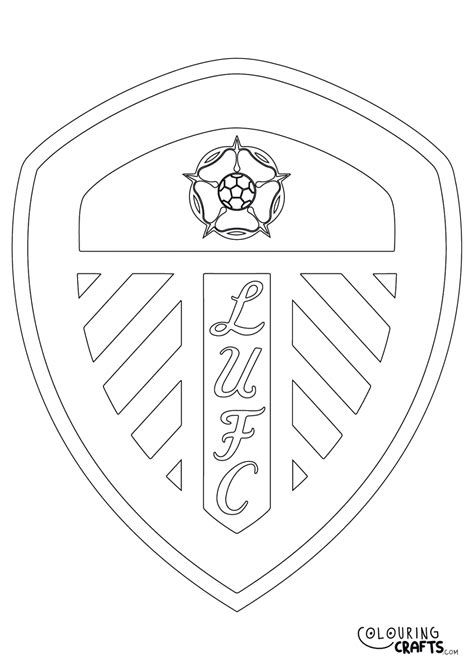 Leeds United Badge Printable Colouring Page Colouring Crafts