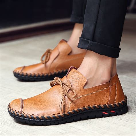 2018 Designer Shoes Male Handmade Leather Shoes Flats Men Lace Up ...