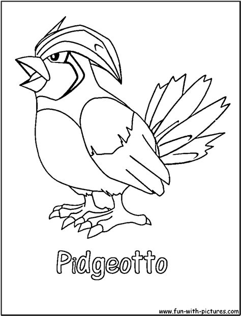 Pidgeot Coloring Pages Coloring Pages