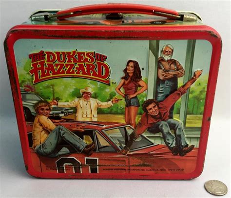 Lot Vintage 1980 The Dukes Of Hazzard Aladdin Industries Inc Metal Lunch Box