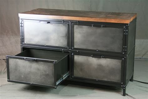 We carry modern file storage cabinets to keep papers organized. Industrial File Cabinet with Storage, Industrial Style ...