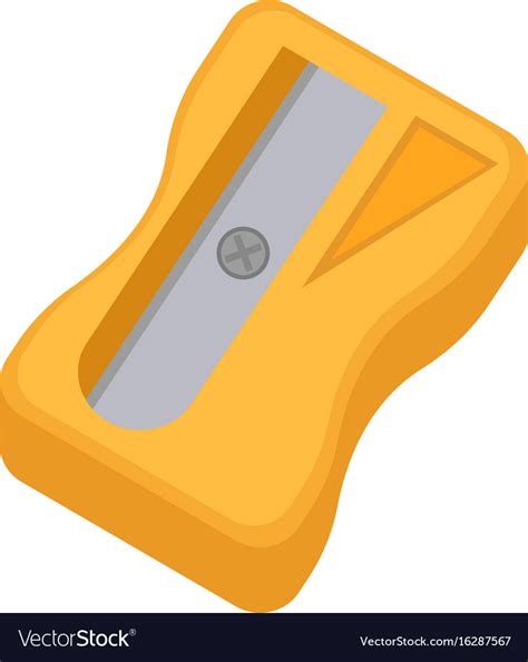 Sharpener For Pencils Icon Flat Cartoon Style Vector Image