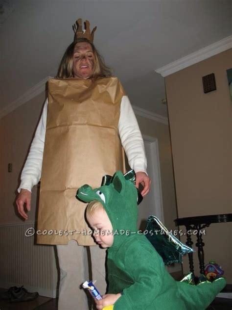 cheap quick and easy paper bag princess costume for an adult woman