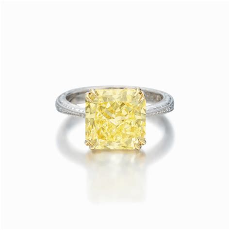 Fancy Yellow Diamond And Diamond Ring Important Jewels Sotheby S