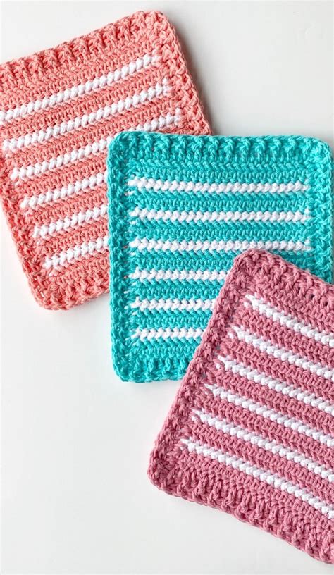 Free Pattern Crochet Spring Stripes Hot Pads Pot Holders An My XXX