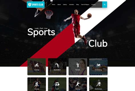 Sports Club Html Website Template