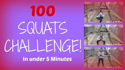 100 Squats Challenge In Under 5 Minutes Youtube