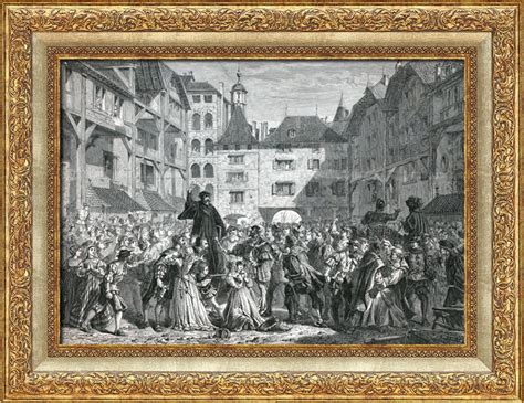 Antique Prints Print Of The Inquisition In France