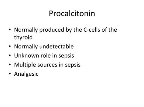 Ppt A Service Evaluation Of Procalcitonin After Prorata Powerpoint
