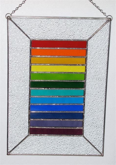 Stained Glass Panel Spectrum Of Color Rainbow Colors Color Spectrum Stained Glass Panel
