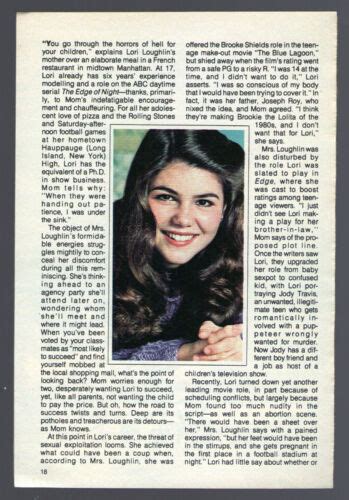 1982 Tv Article ~ Lori Loughlin Played Jody Travis On The Edge Of Night