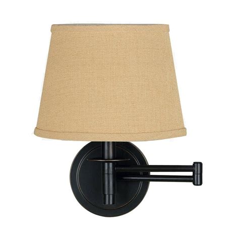 Kenroy Home 14 In H Oil Rubbed Bronze Swing Arm Wall Mounted Lamp With