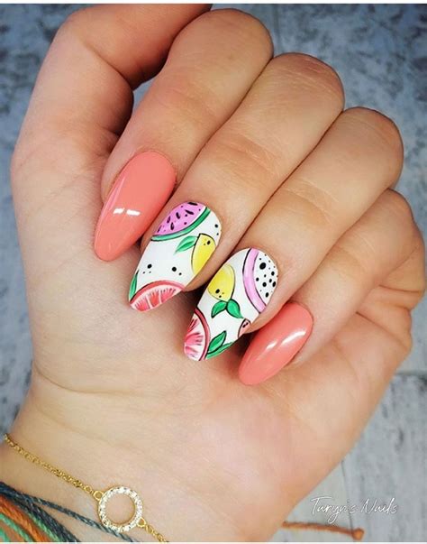 50 Dainty Fruit Nails Perfect For Summer The Glossychic Lemon