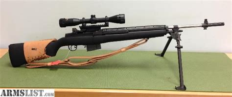 Armslist For Sale Springfield Armory M1a Stainless Barrel Super Match 308 W Scope And Bipod