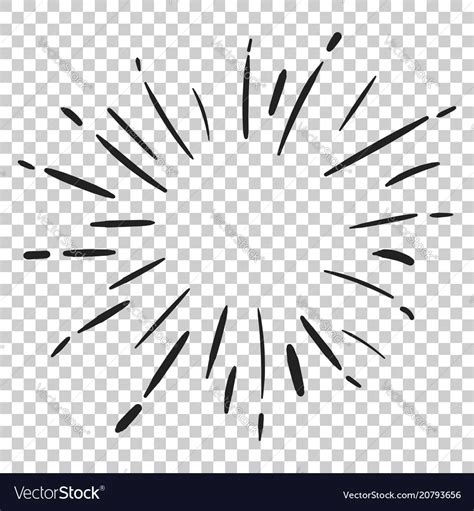 Free for commercial use with attribution. Vintage sunburst icon sun sketch burst doodle Vector Image