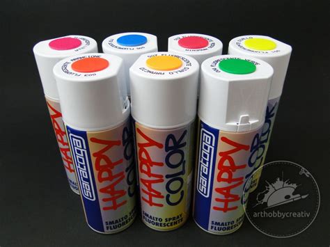 Vopsea Spray Happy Color Fluo 400ml Saratoga Vopsele Spray Aerosol