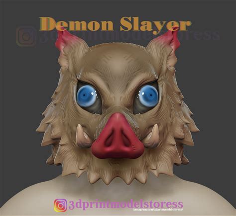Demon Slayer Inosuke Mask Kimetsu No Yaiba Cosplay Helmet 3d Model 3d