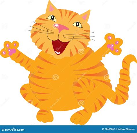 Ginger Singing Cat Stock Vector Illustration Of Cartoon 52606802