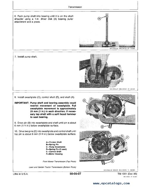 John Deere F910 F930 Front Mower Tm1301 Technical Manual