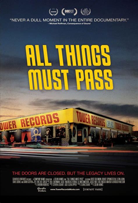 Don't forget to vote up your favorite to see which one rises to the top! All Things Must Pass: The Rise and Fall of Tower Records ...