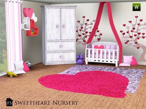 Fantasticsims Sweet Heart Nursery Heart Nursery Sims 3 Sims 4 Bedroom