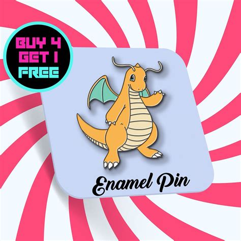 Dragonite Dragon Enamel Pin Pokemon Cute Enamel Pins Cute Pin Etsy