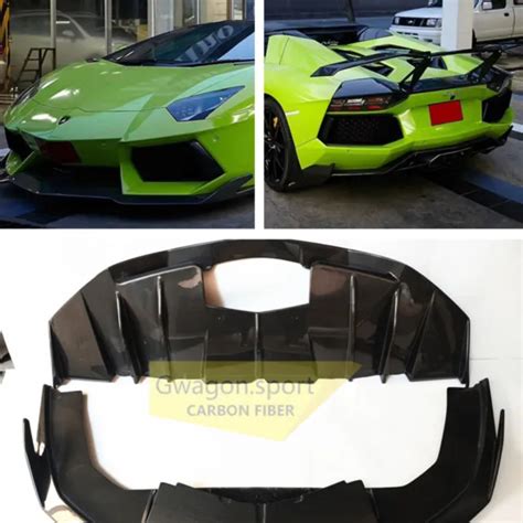Carbon Fiber Front Lip Spoiler Wing Rear Wing Pcs For Lamborghini