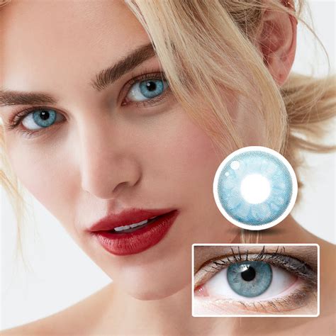 Emerald Blue Yearly Colored Contacts Prescription Colored Contact