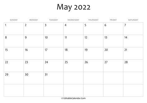 Printable 2022 Word Calendar Templates Calendarlabs Word Calendar