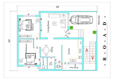 1200 Sq Ft House Plan As Per Vastu East Facing Floor Plans For 20 X
