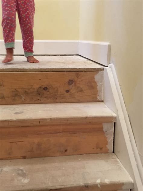 Baseboards Transition Down The Stairs