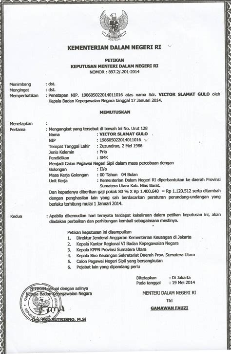 Contoh Sk Pengangkatan Pns Ruang Soal Gambaran - vrogue.co