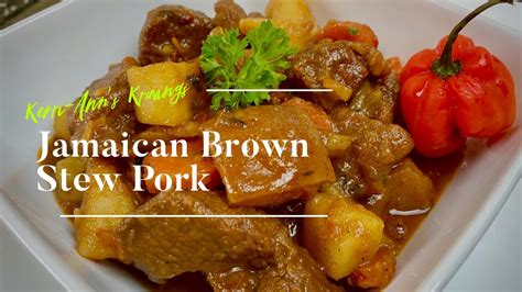 Jamaican Style Brown Stew Pork Youtube