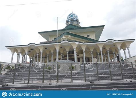 Kediri East Java Indonesia February 21th 2021 The Great Mosque Of