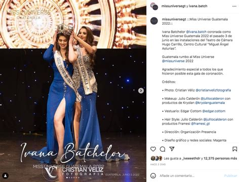 MissNews Pareja de Miss Guatemala celebra su coronación con intima imagen