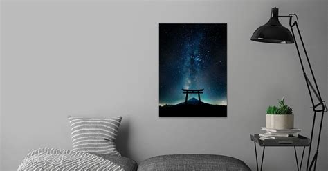 Night Torii Gate Poster By Mcashe Art Displate