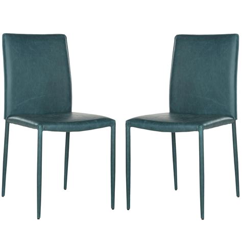 Karna 19h Dining Chair 2 Set In Antique Teal By Safavieh