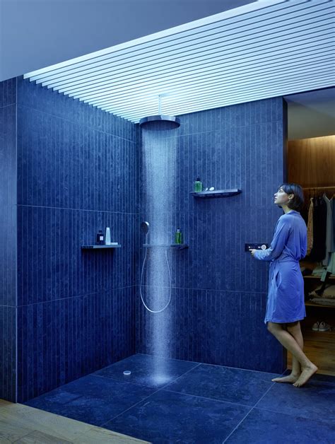 hansgrohe wall outlet rainfinity digital wall outlet porter 500 with shower holder and shower