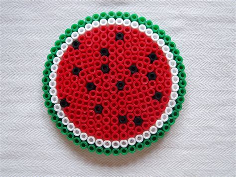 Die kleinen farbigen bügelperlen gibt es. Bügelperlen-Vorlage: Melone | Bügelperlen vorlagen ...