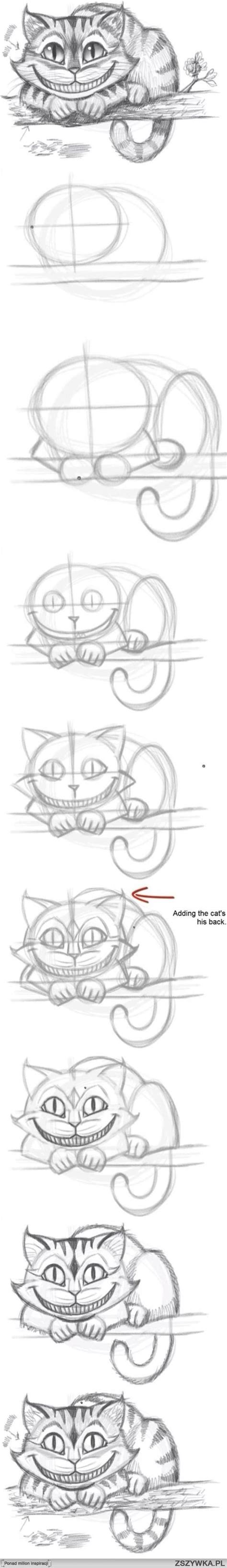 Cheshire Cat From Alice In Wonderland How To Draw The Cheshire Cat