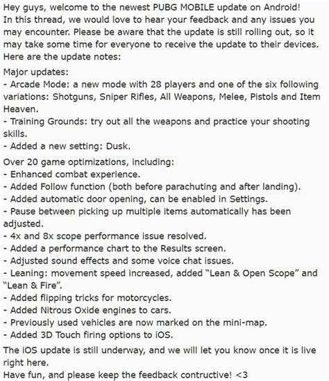 In other fortnite news, it was revealed last week how the game was nearly canceled. PUBG Mobile 0.4.0 Patch Notes For English Global Android ...