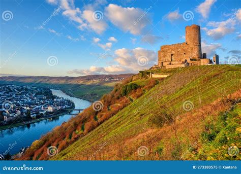 Burg Landshut Castle On Mosel River Germany Stock Image Image Of