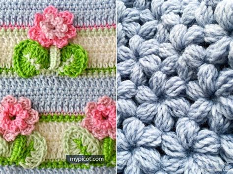 Most Beautiful Flower Crochet Stitches Free Patterns