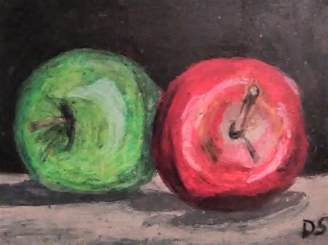 Red And Green Apples Pastel By David Stephenson Fine Art America