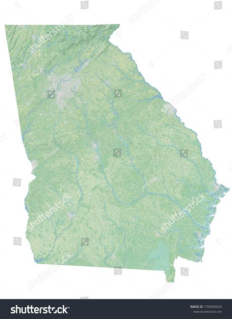 High Resolution Topographic Map Georgia Land Stock Illustration Shutterstock